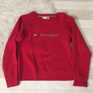 Tommy Hilfiger red basic sweatshirt sweater